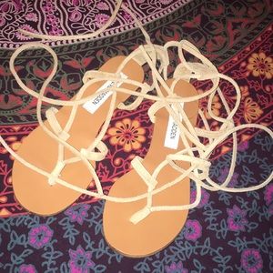 Lace up tie around sandals